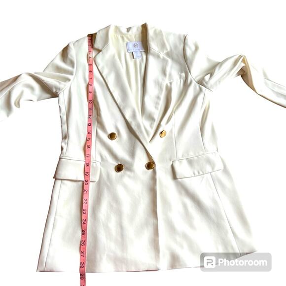 House Of Harlow 1960 Double Breasted White Blazer- Size Small - Picture 10 of 13